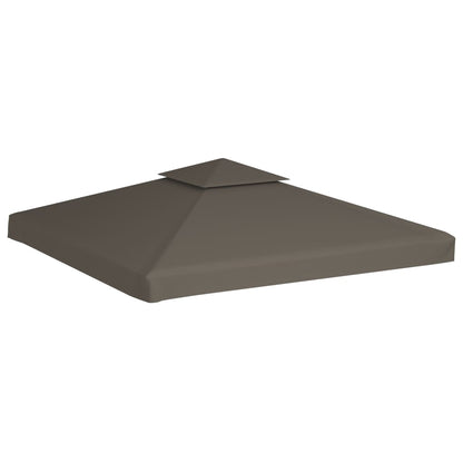 2-Tier Gazebo Top Cover 310 g/m² 3x3 m Taupe