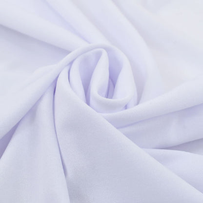 2 pcs Stretch Table Covers with Skirt 120x74 cm White