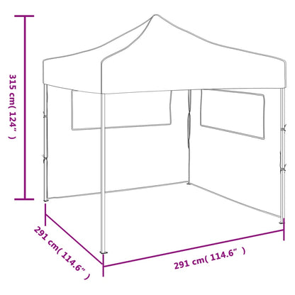 Foldable Tent with 2 Walls 291x291x315 cm Cream