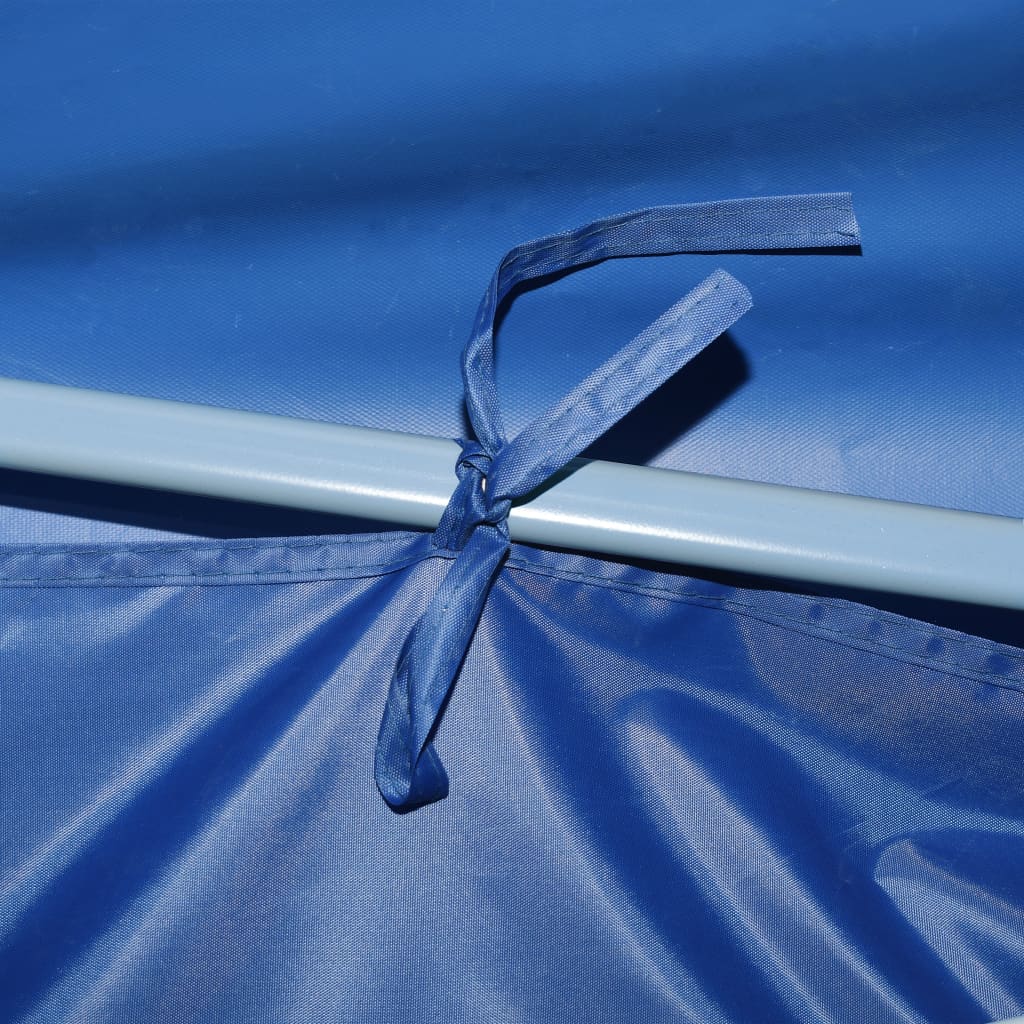 Folding Pop-up Party Tent with 8 Sidewalls 870x291x315 cm Blue