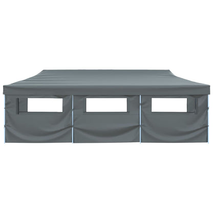 Folding Pop-up Party Tent with 8 Sidewalls 870x291x315 cm Anthracite