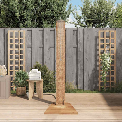 Garden Shower Solid Teak 70x75x204 cm