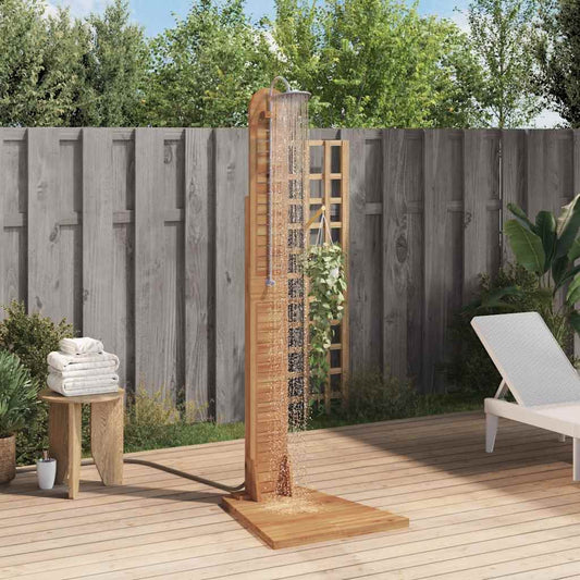 Garden Shower Solid Teak 70x75x204 cm