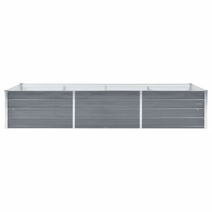 Garden Raised Bed Galvanised Steel 240x80x45 cm Grey