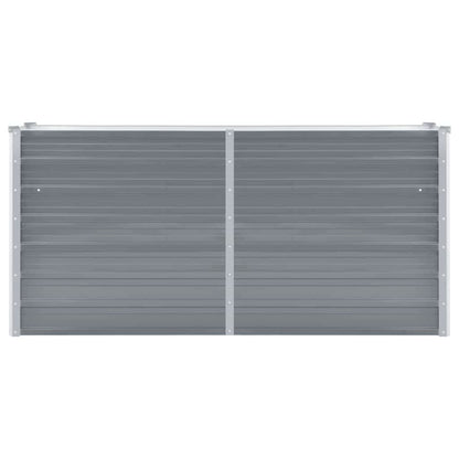 Garden Raised Bed Galvanised Steel 160x40x77 cm Grey