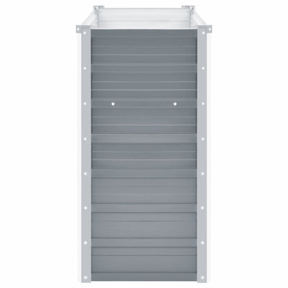 Garden Raised Bed Galvanised Steel 160x40x77 cm Grey