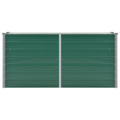 Garden Raised Bed Galvanised Steel 160x40x77 cm Green