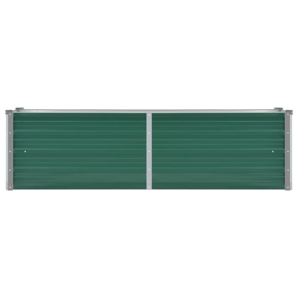 Garden Raised Bed Galvanised Steel 160x40x45 cm Green