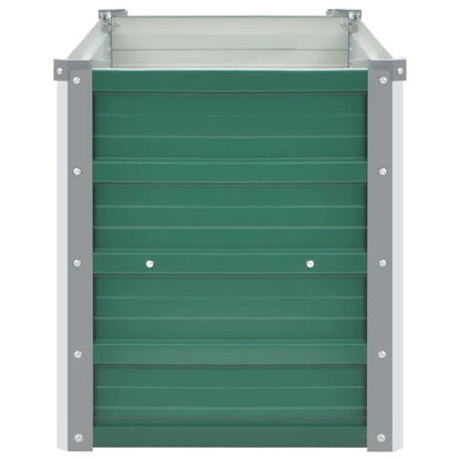 Garden Raised Bed Galvanised Steel 160x40x45 cm Green