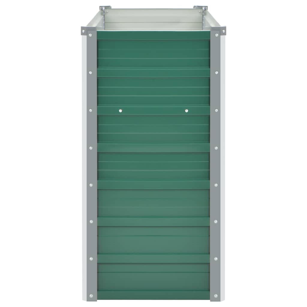 Garden Raised Bed Galvanised Steel 100x40x77 cm Green