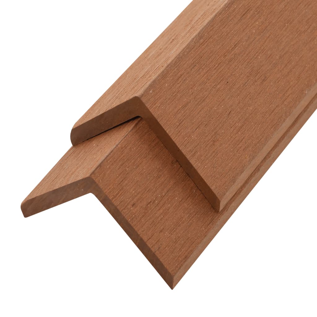 5 pcs Decking Angle Trims WPC 170 cm Light Brown