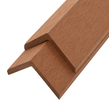 5 pcs Decking Angle Trims WPC 170 cm Light Brown
