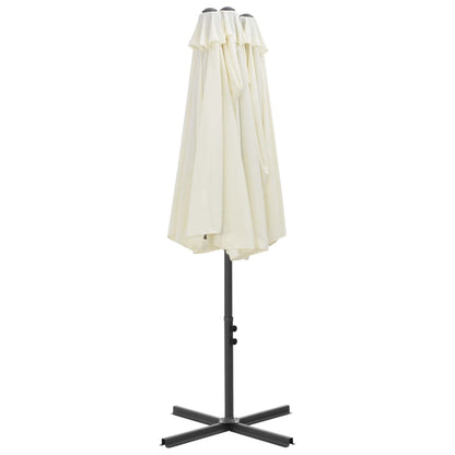 Garden Parasol with Aluminium Pole 460x270 cm Sand