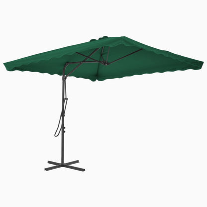 Garden Parasol with Steel Pole 250x250 cm Green