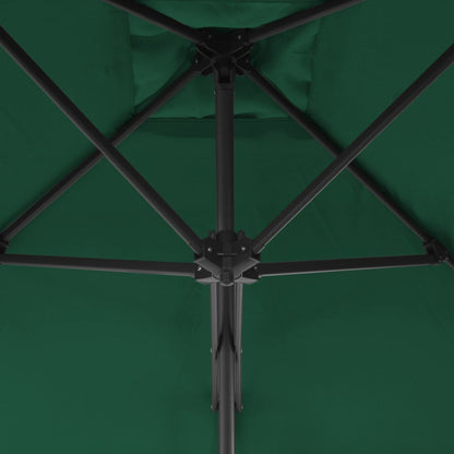 Garden Parasol with Steel Pole 250x250 cm Green