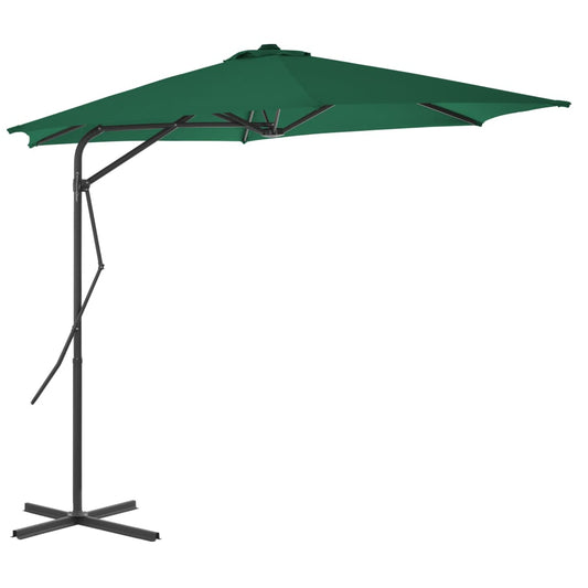 Garden Parasol with Steel Pole 300 cm Green