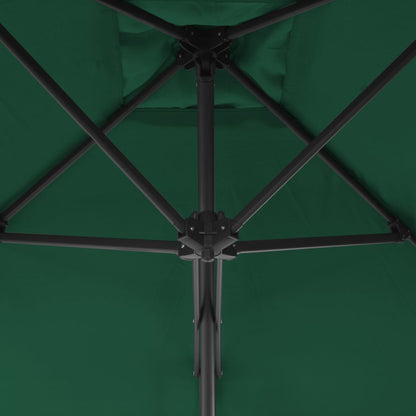 Garden Parasol with Steel Pole 300 cm Green
