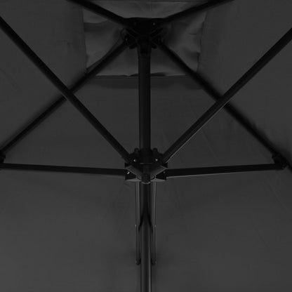 Garden Parasol with Steel Pole 300 cm Anthracite