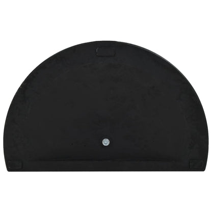 Parasol Base Half Round Polyresin 15 kg Black