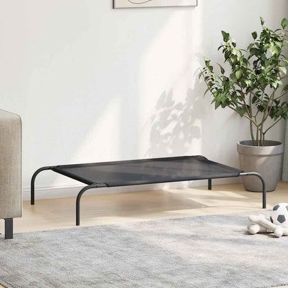 Elevated Dog Bed Black L Textilene