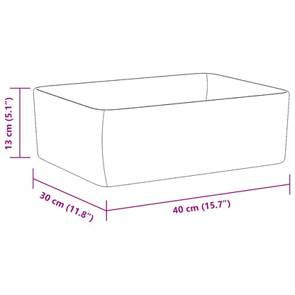 Wash Basin 40x30x13 cm Ceramic Black