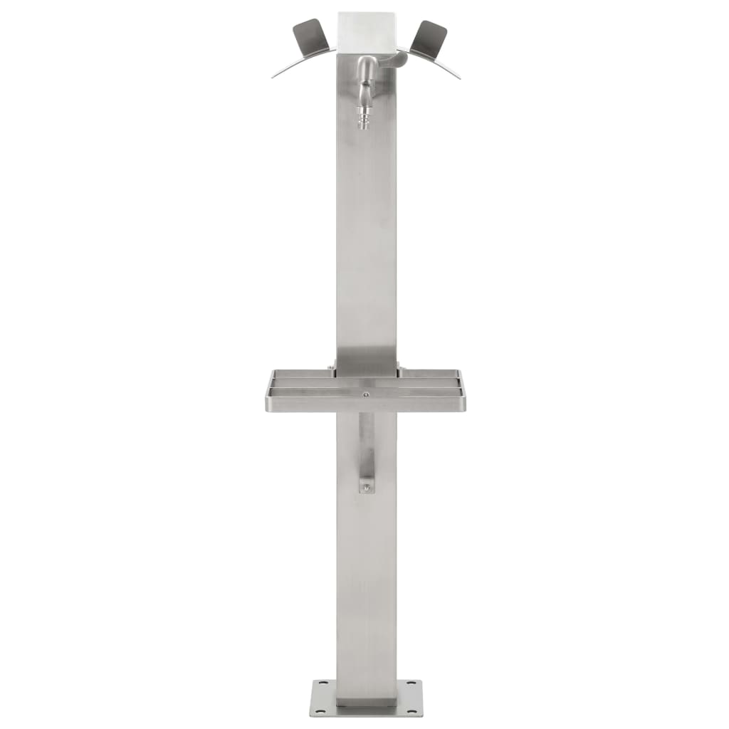 Garden Water Column Stainless Steel Square 95 cm