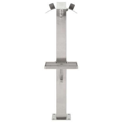 Garden Water Column Stainless Steel Square 95 cm