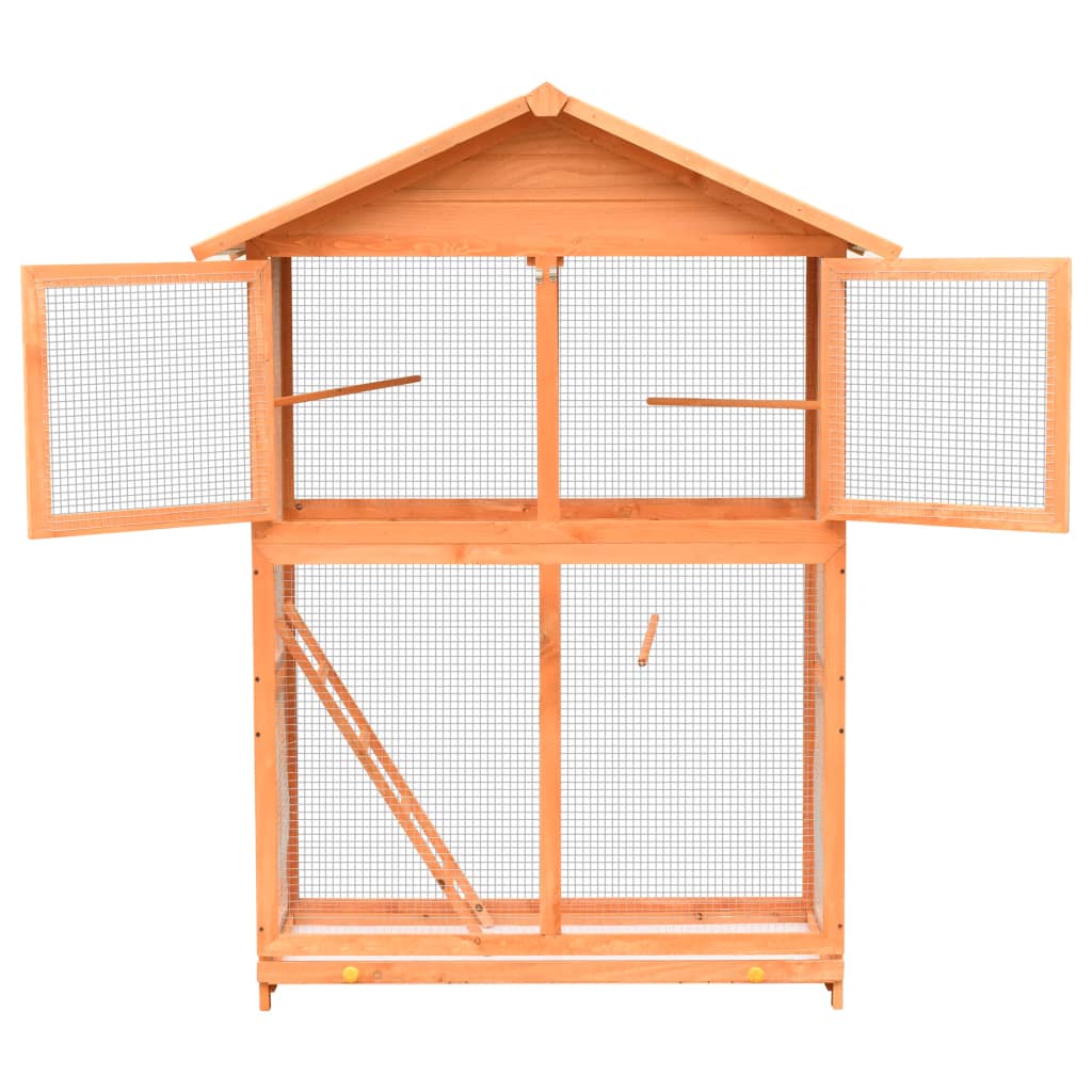 Bird Cage Solid Pine & Fir Wood 125.5x59.5x164 cm