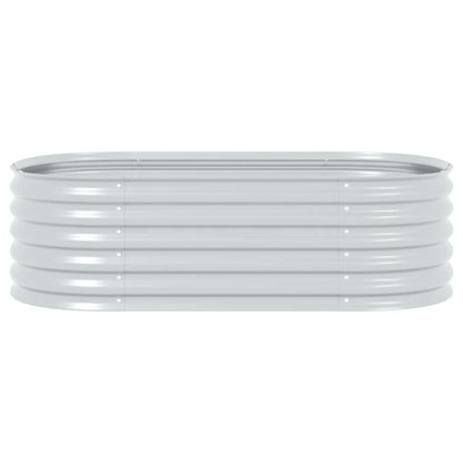 Garden Raised Bed 160x80x44 cm Galvanised Steel Silver