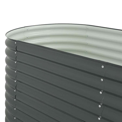 Garden Raised Bed 400x80x81 cm Galvanised Steel Grey