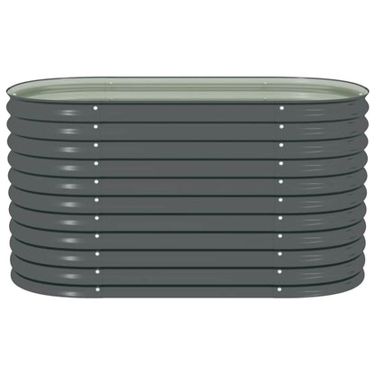 Garden Raised Bed 160x80x81 cm Galvanised Steel Grey