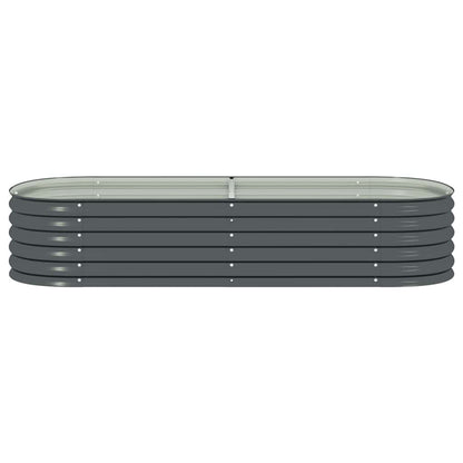 Garden Raised Bed 240x80x44 cm Galvanised Steel Grey