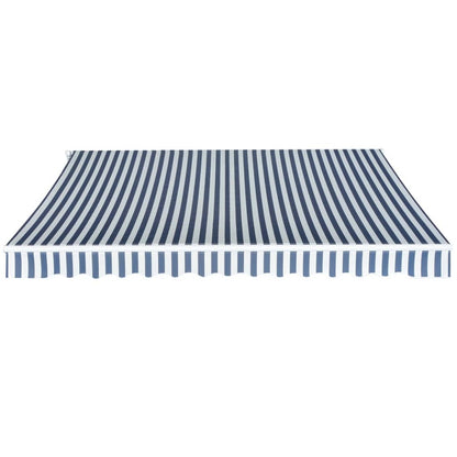 Folding Awning Manual Operated 350 cm Blue/White