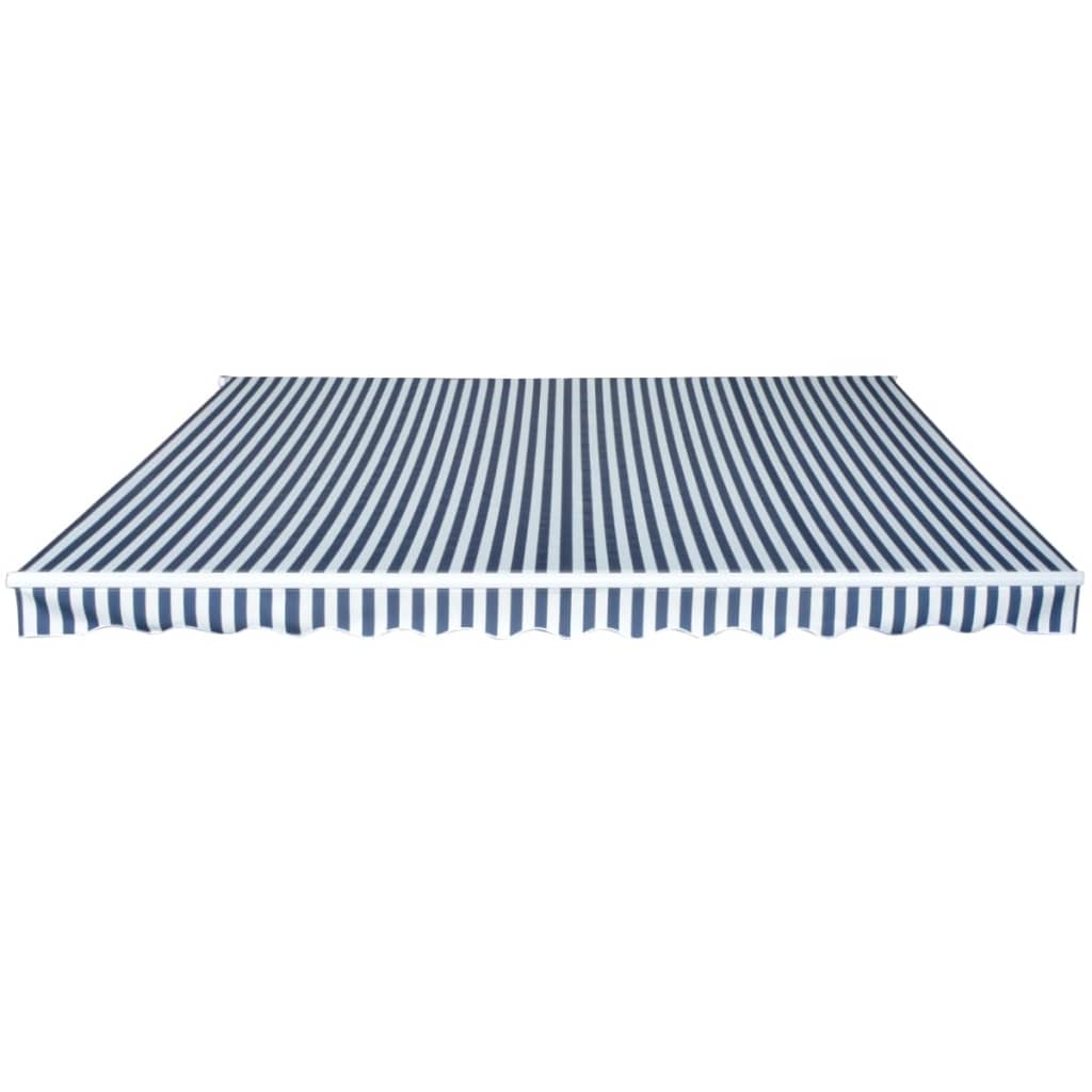Folding Awning Manual Operated 450 cm Blue/White