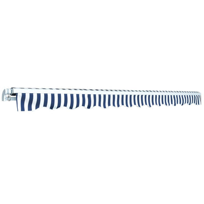 Folding Awning Manual Operated 450 cm Blue/White