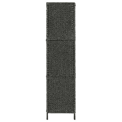 5-Panel Room Divider Black 193x160 cm Water Hyacinth