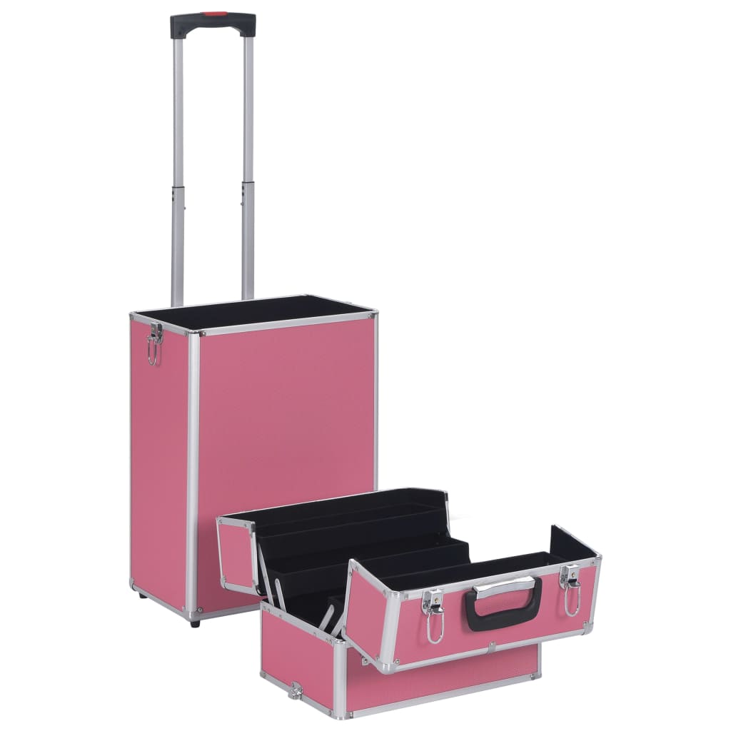 Make-up Trolley Aluminium Pink