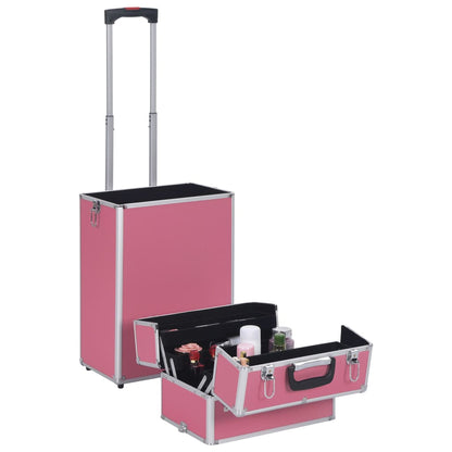 Make-up Trolley Aluminium Pink