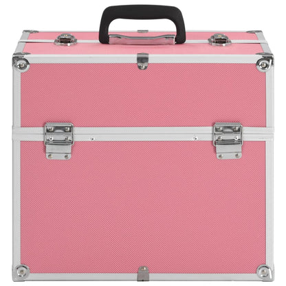 Make-up Case 38x23x34 cm Pink Aluminium