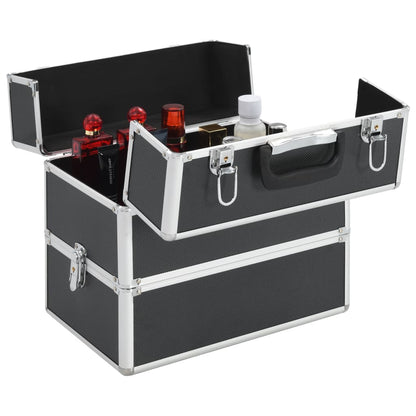 Make-up Case 37x24x35 cm Black Aluminium
