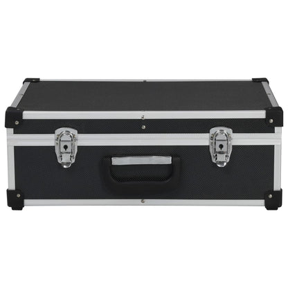 Tool Suitcase 46x33x16 cm Black Aluminium