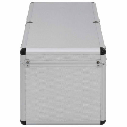 Storage Cases 2 pcs Silver Aluminium
