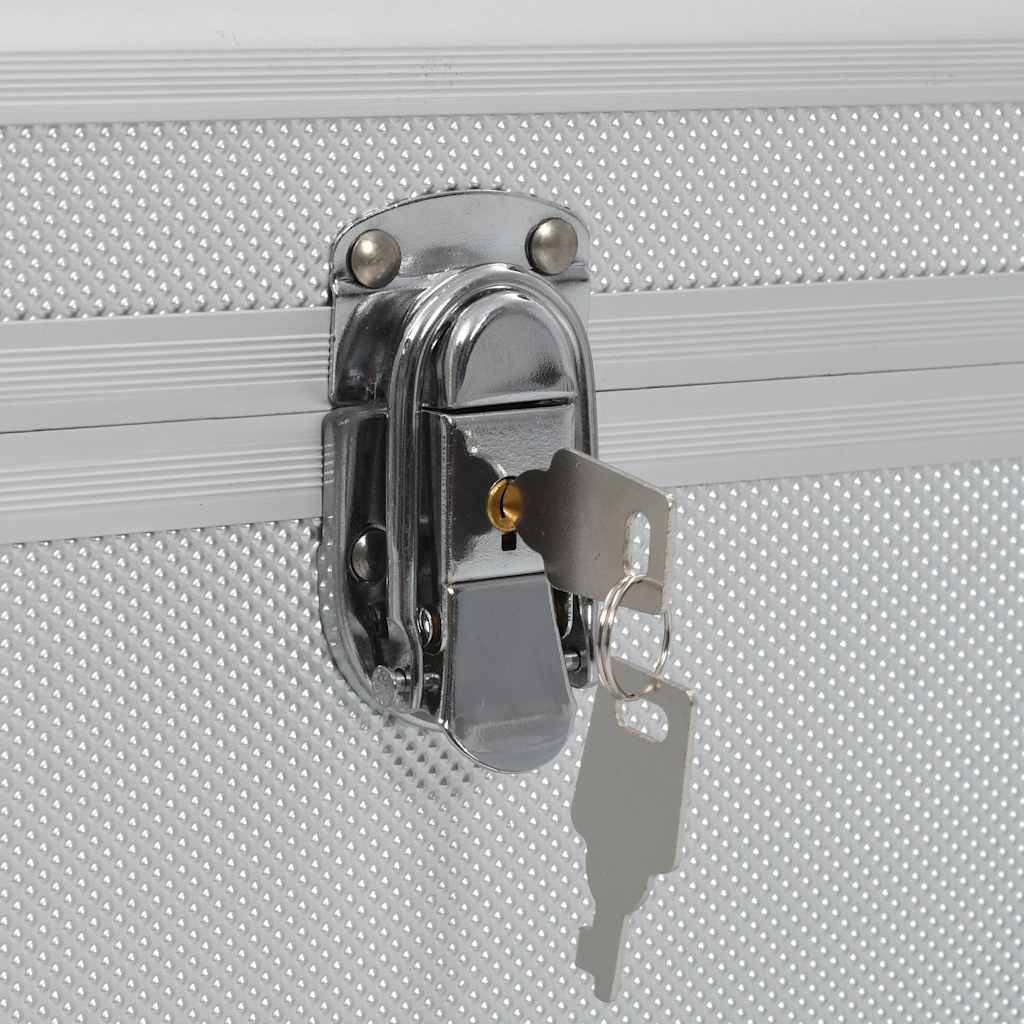 Storage Cases 2 pcs Silver Aluminium
