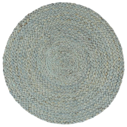 Placemats 4 pcs Plain Olive Green 38 cm Round Jute