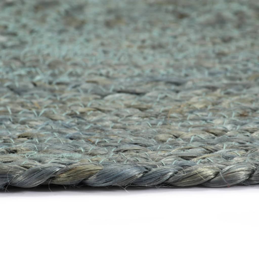 Placemats 6 pcs Plain Olive Green 38 cm Round Jute