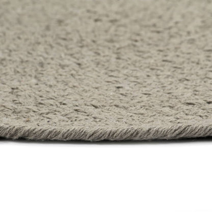Placemats 6 pcs Plain Grey 38 cm Round Cotton