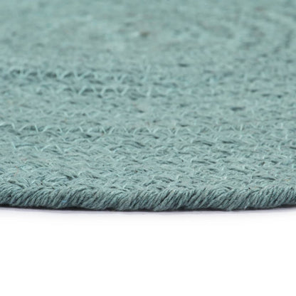 Placemats 6 pcs Plain Green 38 cm Round Cotton