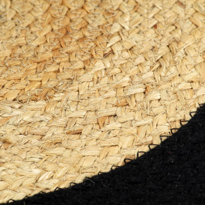 Placemats 6 pcs Natural and Black 38 cm Jute and Cotton