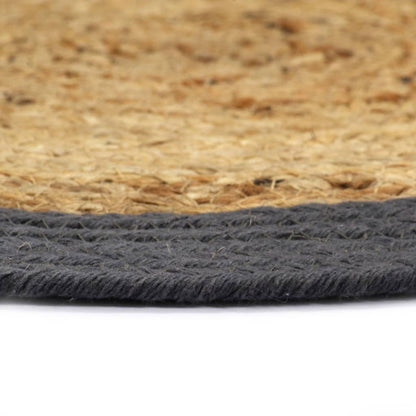 Placemats 4 pcs Natural and Anthracite 38 cm Jute and Cotton