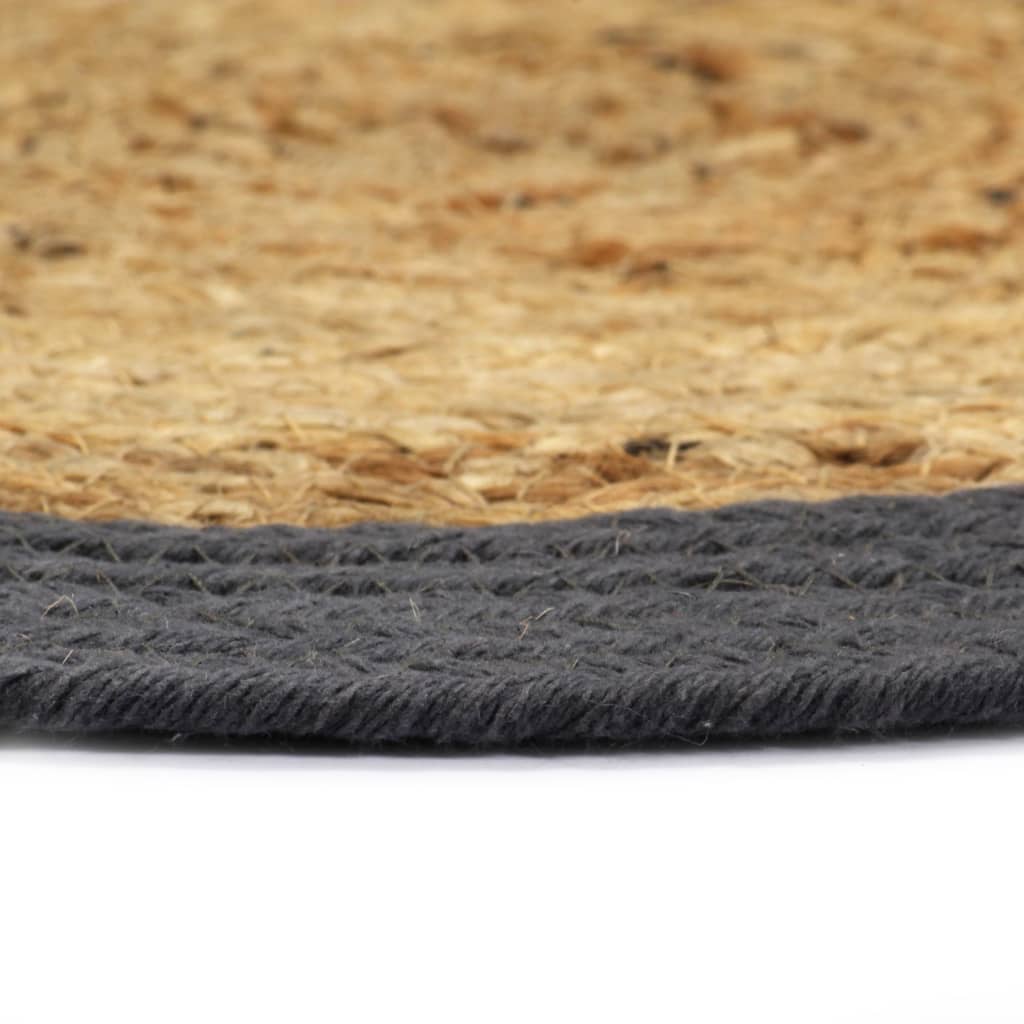 Placemats 6 pcs Natural and Anthracite 38 cm Jute and Cotton